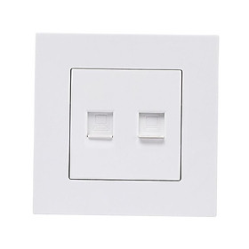 2 Port Ethernet Wall Plate Computer Socket Panel Face Plate Wall Outlet