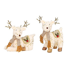 2 Pieces Elk Ornament Hotel Shopping Mall Window Party Decor Collectibles