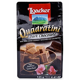 [ Date 05/25 ] Bánh Xốp Loacker Quadratini Dark Chocolate 125g