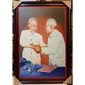 TRANH IN DẦU -BÁC HỒ & BÁC TÔN