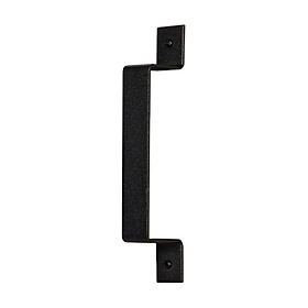 Carbon Steel Barn Door Handle with Screws Hardware Heavy Duty Easy Install Black for Furniture Closet