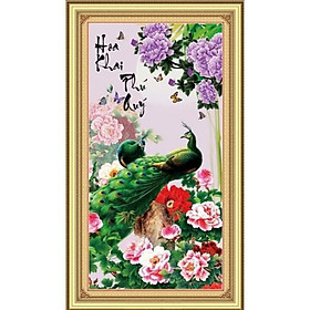 Mua Tranh thêu chữ thập  Hoa khai phú quý  DLH-222793