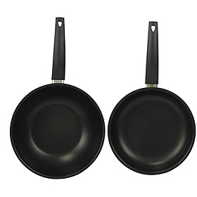 Bộ 2 chảo Lock&Lock Easy Frypan 2P Set, Chảo 1 tay cầm 24cm + Chảo lòng sâu 26cm (LEY1243 x 1, LEY1265 x 1) LEY1243S2