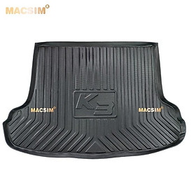 Thảm lót cốp xe ô tô (qd) Kia K3 (Cerato) 2017 đến nay chất liệu TPV thương hiệu Macsim màu đen hàng loại 2