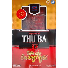 Beef jerky khô bò sợi cay ngon đậm vị truyền thống Thu Ba 250 gram cao cấp