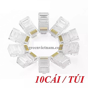 Ugreen 20329 10 Đầu bấm mạng RJ45 chuẩn Cat5e cao cấp mạ vàng NW110 - Hàng chính hãng