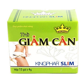 Trà Hỗ trợ Giảm kg - Kingphar Slim, hộp 15 gói x4g, giúp kiểm soát cân nặng