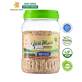 Yến mạch Úc Nguyên Hạt Cán Dẹt, Hũ 500g, Ngũ Cốc Giảm Cân, Người Tập Gym Bổ Sung Dinh Dưỡng, Caracao Food