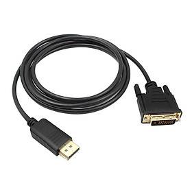 1.8M DP to DVI Adapter DisplayPort Display Port to DVI Cable Adapter Converter Male to Male Video Cable 1080P for