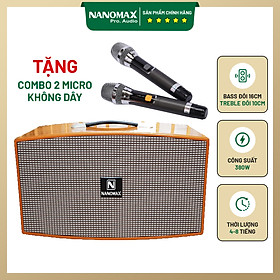 Hình ảnh Loa Kéo Karaoke Xách Tay Nanomax X-216 Bass Đôi 16cm Công Suất 380w Hàng Chính Hãng