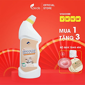 Nước tẩy rửa bồn cầu Ecocare - Tẩy sạch vết bẩn cạn bã, ố vàng, tiêu diệt vi khuẩn, khử mùi với tinh dầu thiên nhiên - Chai 900ml