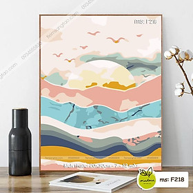 Mua Tranh tô màu số hóa có khung kích thước 20x30cm (7-12 màu)