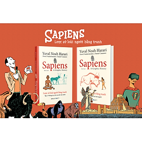 [Download Sách] Combo Sapiens: Lược Sử Loài Người Bằng Tranh - Tập 1: Khởi Đầu Của Loài Người + Tập 2: Các Trụ Cột Của Nền Văn Minh