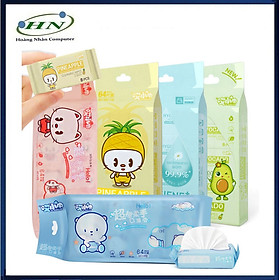 Mua Khăn Giấy Ướt Mini Hoạt Hình Cao Cấp Bỏ Túi Tiện Lợi - HN - GIAO NGẪU NHIÊN