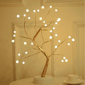 Đèn led để bàn 36 đèn hình nhánh cây (sạc usb) đèn trăng trí kiêm đèn ngủ giúp ngôi nhà bạn xinh lung linh  -giao màu ngẫu nhiên
