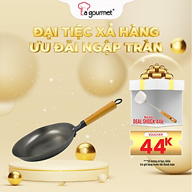 Chảo gang cao cấp La gourmet Nitrigan 24cm cạn - 367501 (siêu bền, không bong tróc, an toàn sức khỏe)