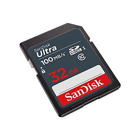 Thẻ nhớ SanDisk Ultra SDHC, SDUNR 32GB, C10, UHS-I, 100MB/s_SDSDUNR-032G-GN3IN - Hàng Chính Hãng