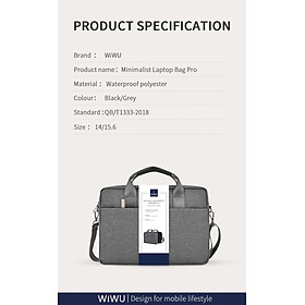 Túi Wiwu Minimalist Laptop Bag Pro cho máy tính xách tay