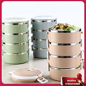 Mua Hộp Cơm Giữ Nhiệt 4 Tầng Lúa Mạch ( Giao Màu Ngẫu Nhiên ) - Miễn Phí Vận Chuyển