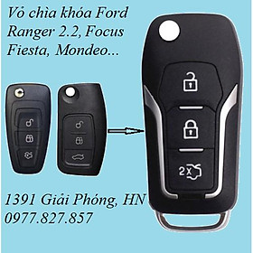 Vỏ chìa khóa xe ô tô Ford Ranger, Mondeo, Forcus, Fiesta