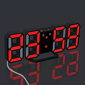 Đồng Hồ Điện Tử Treo Tường Mặt Kính 3D