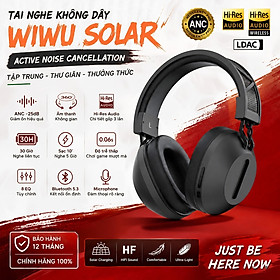 Mua Tai nghe chống ồn ANC NeoSilent Pro cao cấp kết hợp sạc năng lượng mặt trời WIWU Solar TD-06 Bluetooth 5.3 Bass mạnh  Spatial Audio sống động  Hi-Res + LDAC nghe cực hay  Pin lâu & sạc nhanh - Hàng nhập khẩu