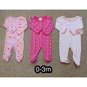 Set 3 body cotton bé gai Sweet & Soft hàng xuất 0-3m