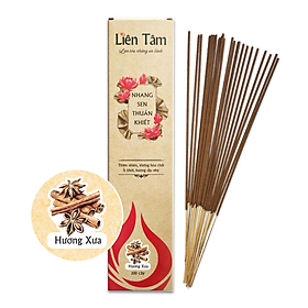 Nhang Sen Thuần Khiết Liên Tâm 29cm 200 cây - Ít khói, dịu nhẹ, 100% Đài sen thiên nhiên