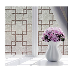Mua Combo 5 Mét Decal Giấy Dán Kính Ô Vuông Nâu (5 Mét Dài x 0.45 Mét Ngang)
