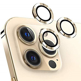 Bộ Vòng và Cường Lực Camera cho iPhone 13 Pro Max, 13 Pro, 13, 13 Mini, 12 promax, 11 promax_B022 - vàng gold - iPhone 13Mini