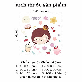 Mua Hình dán trang trí gương cửa hàng cute - thiết kế theo yêu cầu