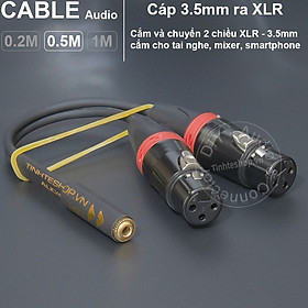 Mua Cáp 3.5 sang 2 canon XLR cho Tai nghe Loa Mixer - Audio cable with dual XLR female to 3.5mm female