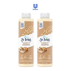 Combo 2 chai Sữa tắm dưỡng da St.Ives Yến mạch và Bơ 650ml