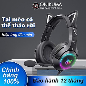 ONIKUMA K9 Tai nghe game màu đen micro kèm giảm tiếng ồn thích hợp cho máy