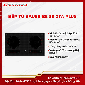 Bếp từ đôi chất lượng cao BAUER BE 38 GTA PLUS - Hàng Chính Hãng