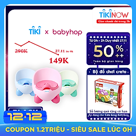 Bô vệ sinh trẻ em Kiu Kiu Babyhop cho bé từ 6 tháng đến 5 tuổi chống trơn trượt có chỗ dựa và khay