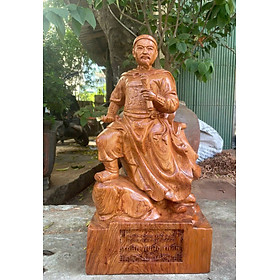 Mua TƯỢNG TRẦN QUỐC TUẤN BẰNG GỖ HƯƠNG ĐÁ KT CAO 50CM