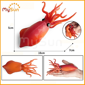 Bộ đồ chơi mô hình sinh vật cua biển, cá mập megalodon, cá voi xanh sát thủ