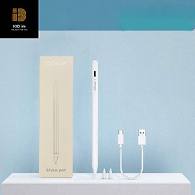 Bút cảm ứng iPad Palm Rejection dành cho iPad Pro phiên bản 2018 - 2021 (11/12.9 inch), iPad gen 6/7/8, iPad Mini 5, iPad Air gen 3/4 - QGeeM - trắng - Hàng chính hãng