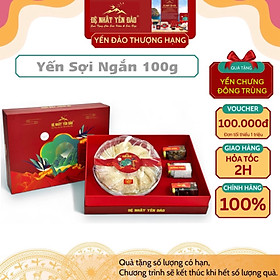 [TOP SALES] Yến Khánh Hòa - Yến Sợi Ngắn [Hộp 100g] - Đệ Nhất Yến Đảo -  Bồi Bổ Sức Khỏe - Phục Hồi Chức Năng Phổi - Phụ Nử Sau Sinh - Đẹp Da - Chống Lão Hóa - Kéo Dài Thanh Xuân - Hỗ Trợ Điều Trị Ung Thư -Tăng Cường Sinh Lý -Trí Nhớ - Cải Thiện Giấc Ngủ