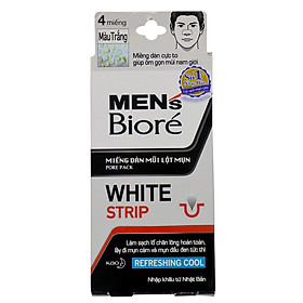 Miếng Dán Mũi Lột Mụn Biore Cho Nam (Hộp 4 Miếng)