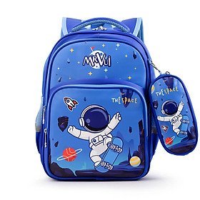 Balo học sinh Mr Vui BLH947 phù hợp cho bé traii học lớp 1-3 37 x 28 x 19 cm - Phi Hành Gia