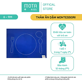 Thảm định vị đồ dùng tập ăn dặm cho bé 6-9 tháng Montessori Mota - Phát triển sự tự lập - Hàng chính hãng