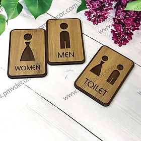 Mua BẢNG WC  KT: 100*150mm Gỗ MDF phủ melamine 2 màu tương phản