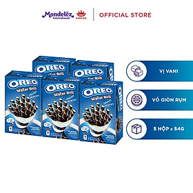 Combo 5 Hộp Bánh Quế OREO Vị Vani 5x54g