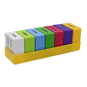 28 Slots 7 Day Pill Organizer Container for Fish Oil Supplement Medicine Vitamin