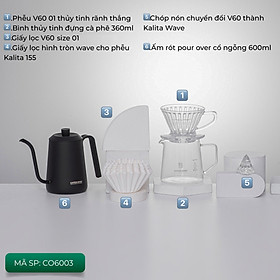 Mua COMBO SET Pha Cà Phê V60-01 BLACK FAMILY CAFE DE KONA