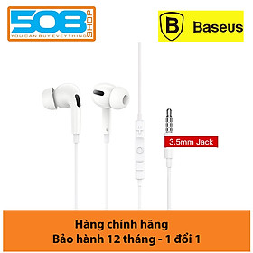 Hình ảnh Tai nghe có dây Ba-se-us H18, Tai nghe nhét tai, có mic Ba-se-us H18 Cổng 3.5mm Cho Âm Thanh Sống Động - Hàng chính hãng