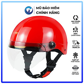 Mũ bảo hiểm 1/2 Nửa đầu BLUE SEA - Nhựa ABS Nguyên sinh - A104K - FREESIZE - Có kính cao cấp - Chính hãng