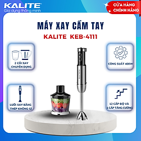 Mua Máy xay cầm tay đa năng Kalite KEB 4111  công suất 400W  lưỡi dao bằng thép không gỉ  12 cấp tốc độ và 1 cấp tăng cường giúp xay thực phẩm nhanh chóng  hàng chính hãng